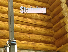  Stanley, Virginia Log Home Staining